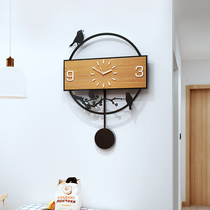 Nordic creative wall clock living room household fashion modern simple atmosphere clock decoration personality net red decorative art clock