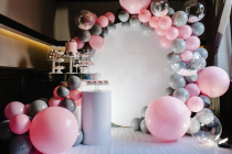 Macaron Retro Pink Balloon Chain Irregular Opening Arch Wedding Birthday Party Scene Decoration Placement