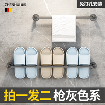 Light Extravagant Bathroom Towel Rack Space Aluminum Free Stiletto Bathroom Towel Rod Single Pole Toilet Shelf Hardware Pendants