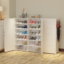 Shoe cabinet door-to-door simple household door storage rack dormitory storage multi-functional space-saving dust shoe rack