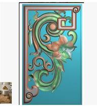 Fine Sculpture Photo Relief Plot Grey Bmp Computer Jade Lan Corner Flowers Wood Carved grey Tuo European-style foreign flower bookcase for table