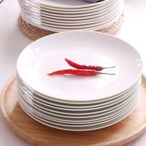 6 White cold dish dishes creative 6 dishes home plate ceramic plate simple 10 flat porcelain plate