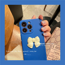 Klein blue bow 2021 New Huawei p50 phone case p40pro female p30 solid color simple glory play4tpro silicone p40 anti-drop p20 all-inclusive protection