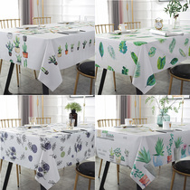 Tablecloth waterproof anti-hot and oil-free student fabric PVC tablecloth desk ins Net red Nordic coffee table table mat