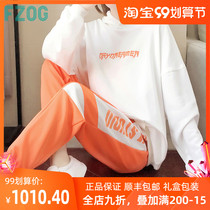 FZOG fezog sports suit female 2021 Spring and Autumn New Net Red fashion loose casual sweater two-piece set