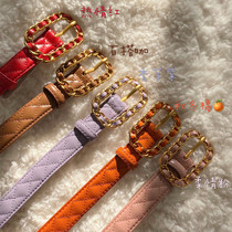 SYT cant stop the beautiful retro belt girls Korean fashion retro leather thin belt