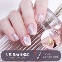 Milk Tea Cryolite Cat Eye Nail Polish Glue 2020 New Nail Polish Gel Polar Light Ice Through Sand Moon Light Medecine Shop Special