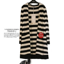 Spell out the perfect Korean maternity spring knitted dress Mid-length top Long sleeve jacket Denim