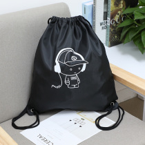  Simple drawstring pocket drawstring backpack Womens book bag Primary school tutoring make-up bag Lightweight sports bag backpack men
