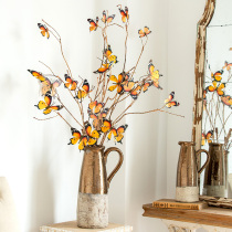Harvest cottage retro dead branch butterfly flower simulation flower fake flower arrangement art decoration living room home accessories ornaments