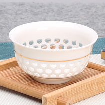  Kung Fu small teacup Ceramic tea cup Teacup Household single purple sand master cup Tea making tea set Glass set Transparent