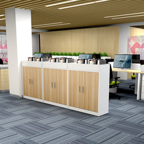 Office partition screen cabinet green planting slot file cabinet short cabinet wooden data Cabinet 1 meter small storage side cabinet