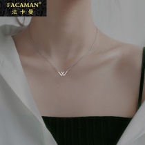 Fakaman sterly silver necklace female choker year new 2021 light luxury ins niche design girlfriends cold trend
