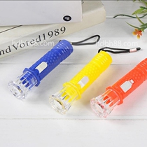 Mini color gemstone LED flashlight outdoor small flashlight baby toy lighting Diamond small light old man flashlight