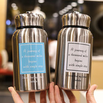 Water Cup ins style Japanese thermos cup female personality creative English portable big belly high-end business office Cup