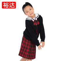 Yuda Shenzhen primary school students  school uniforms Womens autumn and winter dress making dress suit sweater skirt shirt vest bow tie