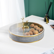 Candy box 2022 new home living room creative high-end wedding melon seed plate light luxury divided grid four grid dried fruit plate