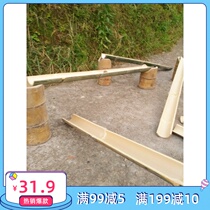 Bamboo running water track playing water combination model bamboo water canal bamboo drainage bamboo flowing water Kindergarten children play water props