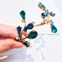 Big name designer 24k gold plated gold branch green leaf bracelet