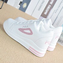 Spring and autumn high school students sneakers white increased female Korean version of the tide junior high school girls thick-soled single shoes versatile sneakers