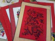 Zhuxian Town Woodcut New Year Painting Spring Festival Special Single Door God New Year Painting Transferring Preservation Traditional Old Door God