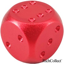 D6 aluminum metal red solid Lucky rounded corner dice color choice decision to play tools