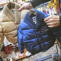 Korean version of the new childrens clothing Winter Korean version Boys cotton padded jacket Thickened Jacket Children Cotton Clothing Foreign Air Children
