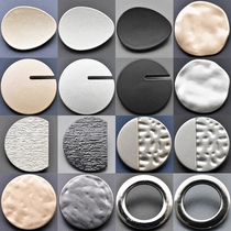 High-end special-shaped irregular button coat woolen mens and womens metal button windbreaker coat decorated with round buttons