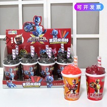 Mini team juice stick straw sugar mixed fruit flavor vitamin C with music small whistle children snack