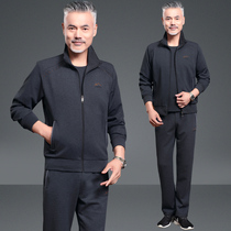 Men Sports Suit Spring Autumn Jacket Middle-aged Mens Clothing Dad Casual Sports Wear for Elderly Sport Sportswear Men