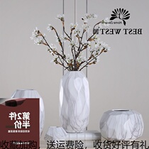 Light luxury ceramic vase ornaments living room dried flower arrangement creative generation simple Nordic dining table decorations creative