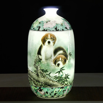 (Liling porcelain)Hand-painted Hunan Provincial arts and crafts artist Ye Ruifa underglaze multicolored vase ornaments