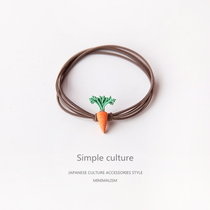 Korean Ins cartoon leather band hair rope headdress Japanese hand chain dual-purpose girl tie hair super Xiansen female Net Red