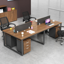 Staff office desk and chair combination screen card seat 4 4 people 6 work computer minimal modern furniture