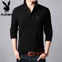 Florist Playboy 2020 Fall new long sleeve T-shirt male turn to take up undershirt mens Korean version polo shirt tide