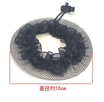 Drawstring optional childrens hair net bag ballet dance test flower head round hair net cover female ball hair accessories