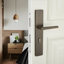 Cardilong pure copper door lock Household door lock All copper bedroom door lock Wooden door lock Indoor household lock Universal type