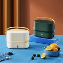 Open electric lunch box heat preservation plug-in electric heating self-heating cooking hot rice artifact office workers portable hot and cold double temperature
