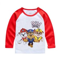 Childrens long-sleeved T-shirt Womens pure cotton spring and autumn baby autumn girl Boy childrens clothing T-shirt sleeve bottoming shirt