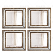 Mirror Wall Decoration Hanging Mirror Square American Genguan Mirror Combined Mirror Background Wall Decorative Mirror Wall Wall Surface Wall Trim Mirror Wall Trim Mirror Wall Trim Mirror Wall Trim Mirror Wall Trim Mirror Wall