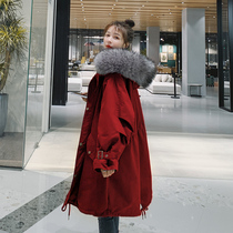 Parker cotton clothes womens 2021 winter new Korean loose ins tooling plus velvet thickened cotton coat quilted jacket jacket