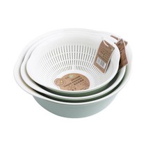 Double drain basket washing basin washing basket Kitchen household creative Amoy rice washing fruit basket fruit plate