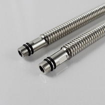 304 stainless steel pointed bellows countertop washbasin vegetable basin faucet Hot and cold water inlet hose Pointed single head tube