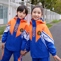 School Uniforms Elementary School Students Suit Submachine Clothes Three Sets Autumn Winter Plus Suede Thickened Nursery School Garden Clothes Spring Autumn Childrens Class Clothes