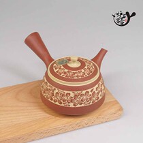 Japanese imported Changshu Tao Xian kiln for white mud carving side cut teapot Japanese filter bubble teapot stove with pot