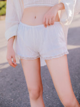  Lace anti-slip safety pants womens three-point pants can be worn outside thin loose breathable leggings insurance pants shorts summer