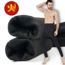 Warm pants men plus velvet padded leggings youth slim body wear long trousers men winter tight velvet pants