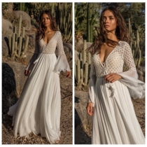 Photo photo Maldives beach dress seaside holiday blouse sexy perspective long dress Super fairy Thailand