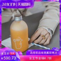 JLInN silver accessories design spot brand new uninlaid new original color ring opening 925 silver gilded couple