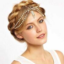 -Luxury tassel bijoux cheveux headbands crystal frontal dec